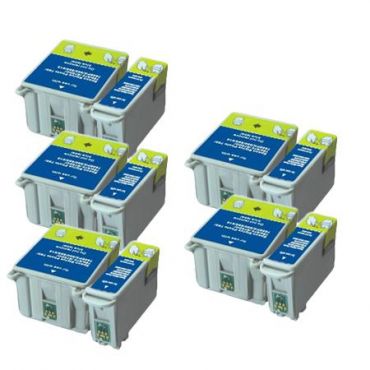 Compatible T007 & T009 Pack Combiné de Cartouches D'imprimante Haute Capacité - 10 Cartouches