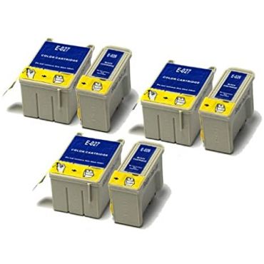 Compatible T026 & T027 Pack Combiné de Cartouches D'imprimante Haute Capacité - 10 Cartouches